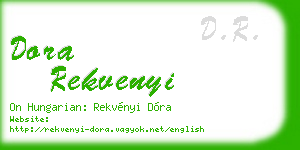 dora rekvenyi business card
